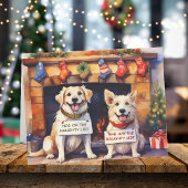 Naughty Dogs Rode Kerst Mok