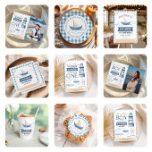Assiettes En Carton Nautical Blue Boy moderne 1er anniversaire