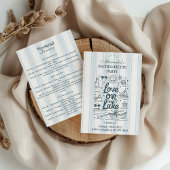 Nautical Lake Weekend Bachelorette Itinerary Kaart