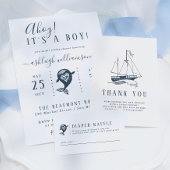 Invitation Jeu de devinette pour Baby Shower | Baleine Naútic