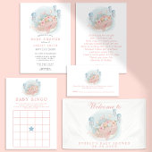 Serviette En Papier Nautique Baleine rose Jellyfish Baby shower fille