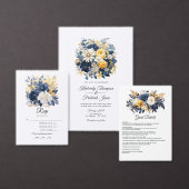 Numéro De Table Mariage floral Navy, Blanc et Or (Personnalisez la collection de ce créateur indépendant.)