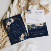 Carte de remerciement demoiselle d'honneur à fleur