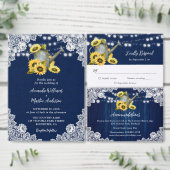 Invitation L'arrosage de tournesol bleu marine peut Burlap Ma (Personnalisez la collection de ce créateur indépendant.)