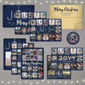 Carte Dorée No Logo Christmas Holly Company Joyeux jours férié