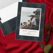 Papier Elegant Plaid Photo Budget Christmas Card (Personnalisez la collection de ce créateur indépendant.)