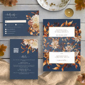 Navy Blue Herfst Paper Bord