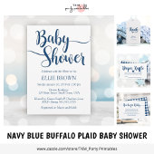 Eenvoudige Navy Dank u Baby shower Ronde Sticker