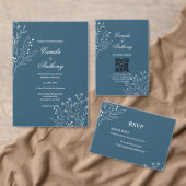 Marine Corner Floral Boho Bruiloft Programma (Personaliseer de collectie van deze zelfstandige maker.)