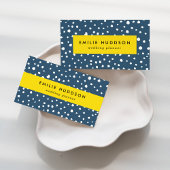 Carte De Visite Spots Dalmatiens Bleus Marine, Points Dalmatiens,