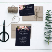 Serviette En Papier Marine Pink Watercolor Peonies Mariage Napkin