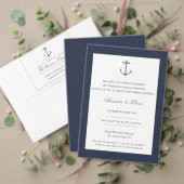 Save The Date Simple Photo d'ancre nautique | Bleu marine (Personnalisez la collection de ce créateur indépendant. Test)