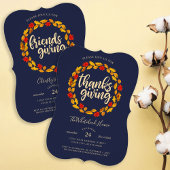 Chemin De Table Long Aquarelle Automne Leaf Fall Navy