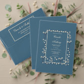 Navy Wit Bruiloft Bedankkaart (Personaliseer deze collectie van deze onafhankelijke maker. Test)