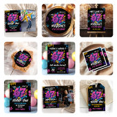 Serviette En Papier Neon Graffiti 6 7 Meme Trend Six Seven Birthday
