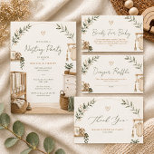 Carte D'accompagnement Boho Nesting Party Diaper Raffle Tickets