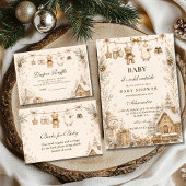 Invitation Baby Shower Linge Neutre