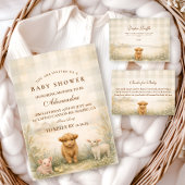 Invitation Baby Shower Amis de la Ferme Neutres