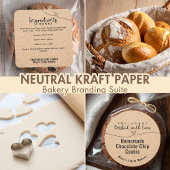 Carte De Visite Boulangerie Ligne de Coeur Kraft Neutre