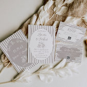 Faire-part de mariage à main minimale tirée