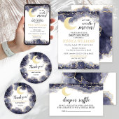 Lune céleste or bébé garçon douche autocollants ro