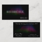 Collection noire hyper : Carte de visite foncé de (Devant / Derrière)