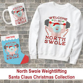 Funny Christmas Santa Claus Swole Weightlifter