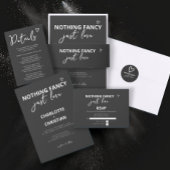 Niets Fancy Liefde Weddenschap All In One Uitnodiging