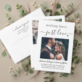 Invitation 2 Photo Rien De Fancy Just Love Mariage Elopement (Personnalisez la collection de ce créateur indépendant. Test)