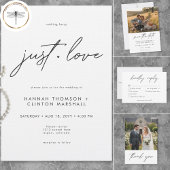 Nothing Fancy Just Love Minimalist Wedding  RSVP Kaartje
