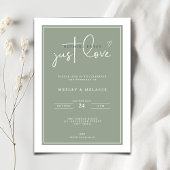 Invitation Nothing Fancy Just Love Black Elegant Wedding