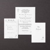 Nuptial Grace Catholic Wedding Invitation Kaart (Personaliseer de collectie van deze zelfstandige maker.)