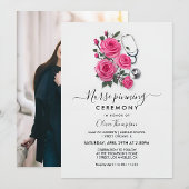 Elegant Watercolor Nursing Graduation Invitation w