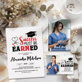 2 foto's Nursing College Afstuderen Aankondiging