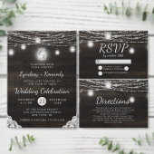 Programme Cérémonie de mariage en bois rustique et pot en gr (Personnalisez la collection de ce créateur indépendant.)