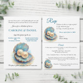 Save The Date Plage Mariage Pearls Shell Elégant thème Océan (Personnalisez la collection de ce créateur indépendant.)