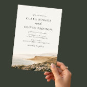D'accompagnement Carte de réponse de mariage de plage avec code QR