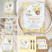 Invitation Oh Babee, Baby shower with Cute Wild bee