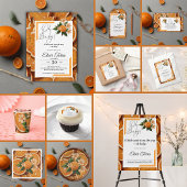 Serviette En Papier Oh Baby A Little Cutie Orange Citrus Baby shower