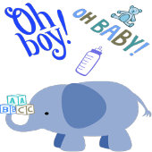 Ballotins Oh mon Dieu ! Mon bébé ! Baby shower Blue Elephant