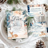 Serviette En Papier Oh Deer Winter Woodland Snowland Forest baby showe