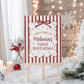 Oh What Fun First Birthday Invite Red Kaart