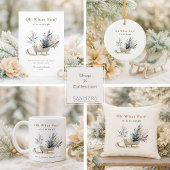 Mug Oh What Fun Winter Sleigh Floral Photo Noël