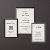 Numéro De Table Old Money Modern Formal Black Luxury Chic Wedding (Personnalisez la collection de ce créateur indépendant.)