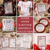 Invitation Older Wiser Hotter Than Ever Retro 30th Birthday