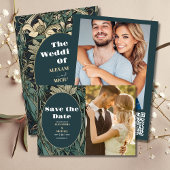 Foto Bloemen Art Nouveau Bruiloft Save The Date