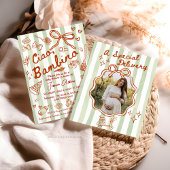 Invitation Carton d'invitation italien Ciao Bambino rouge ver