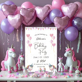 Invitation Un derful Watercolor Unicorn Anniversaire