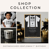 Suspenders & Bowtie Name Monogram Baby Boy  Kussen