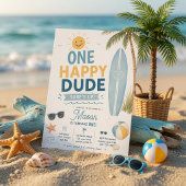 Gobelets En Papier Fête d'anniversaire de surf One Happy Dude